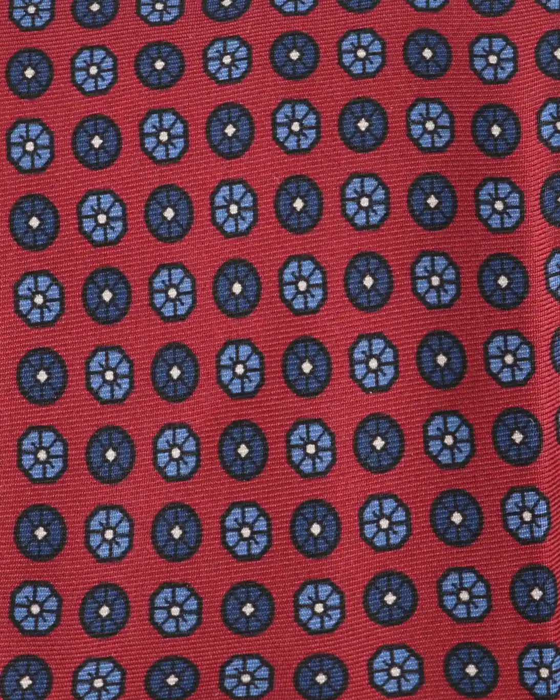 CORBATA DE SEDA ROJA CON FLORES FULHAM
