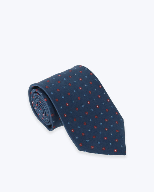CORBATA DE SEDA AZUL ESTAMPADA FULHAM