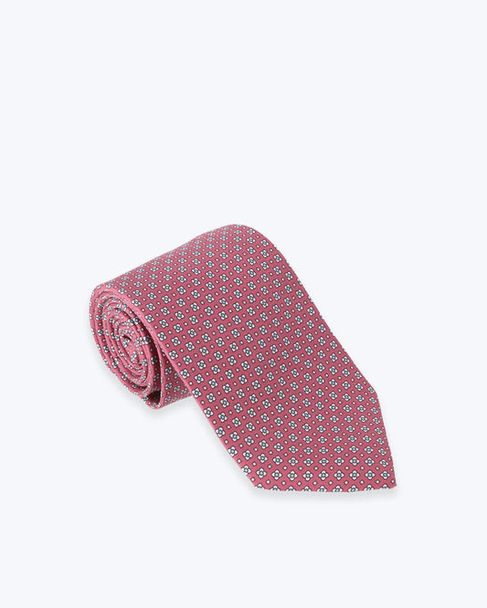CORBATA DE SEDA ROSA ESTAMPADA FULHAM