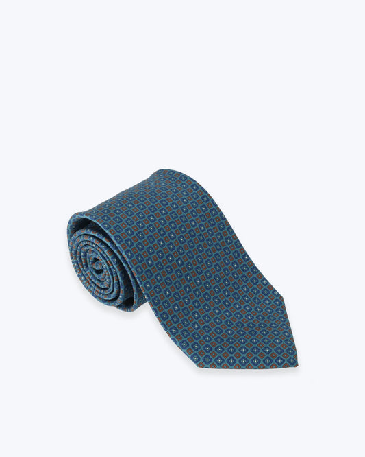 CORBATA DE SEDA VERDE ESTAMPADA FULHAM