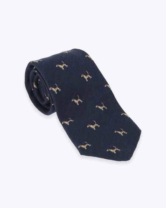 CORBATA AZUL CON ESTAMPADO DE PERROS FULHAM