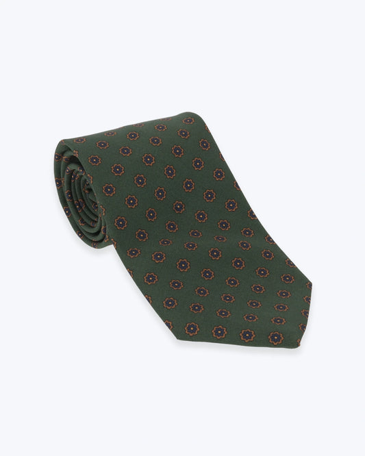 CORBATA VERDE CON ESTAMPADO FLORAL ATKINSONS