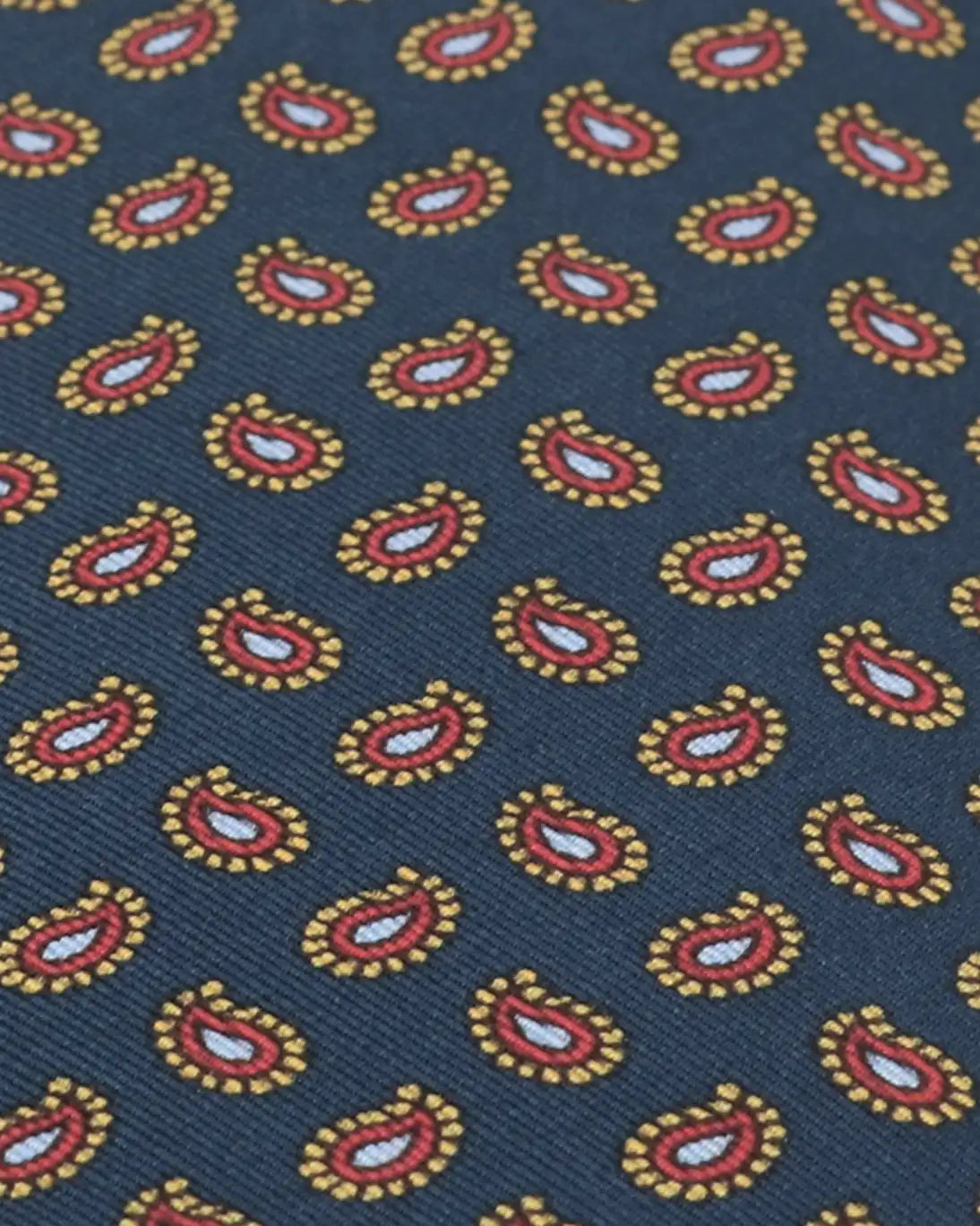 CORBATA AZUL CON ESTAMPADO PAISLEY ROJO ATKINSONS