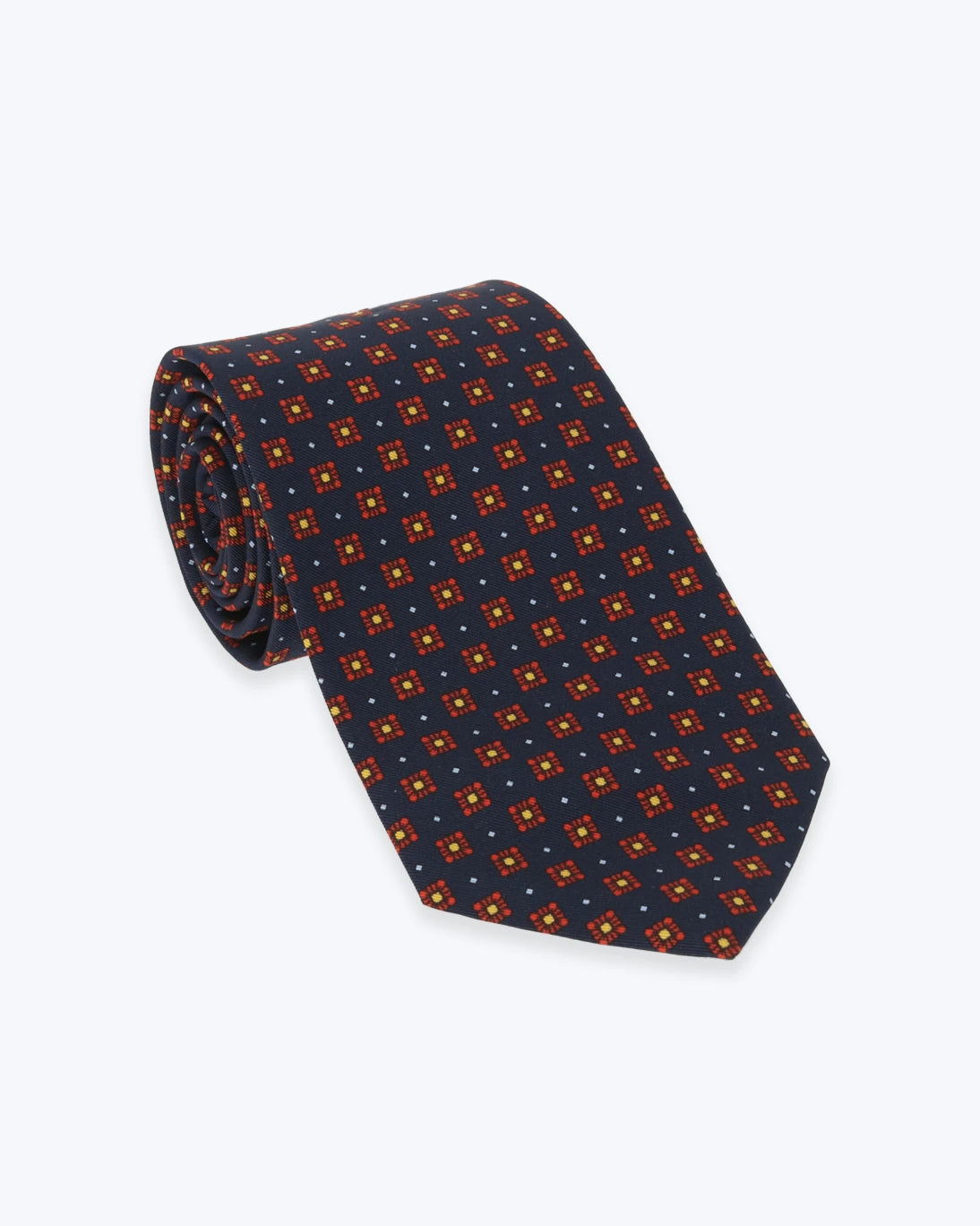 CORBATA ATKINSONS AZUL CON ESTAMPADO GEOMÉTRICO