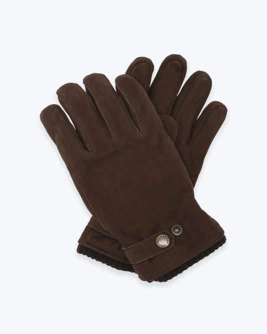 GUANTES DE PIEL MARRÓN HESTRA