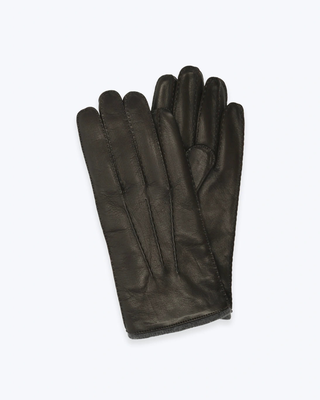 GUANTES DE PIEL MARRÓN OSCURO MAZZOLENI