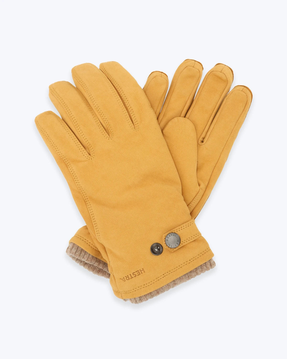 GUANTES ARTHUR DE PIEL MOSTAZA HESTRA