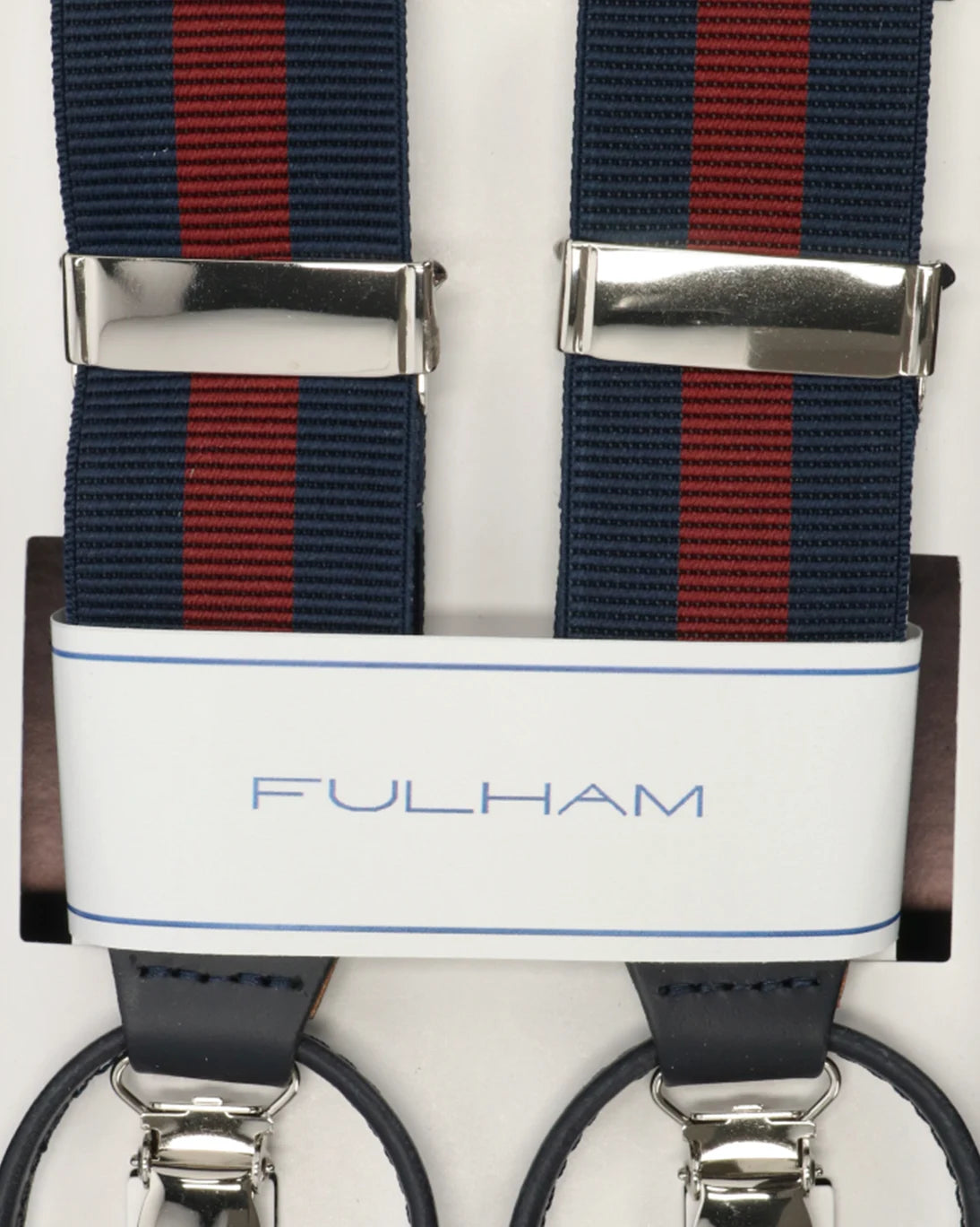 TIRANTES DE RAYAS AZUL MARINO Y BURDEOS FULHAM