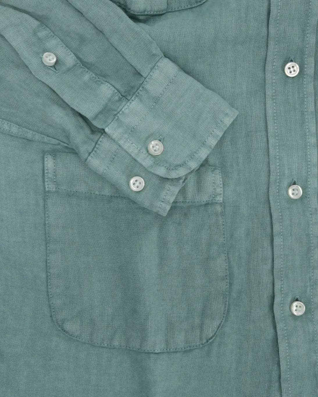 GUAYABERA DE LINO VERDE AGUA SEEMS