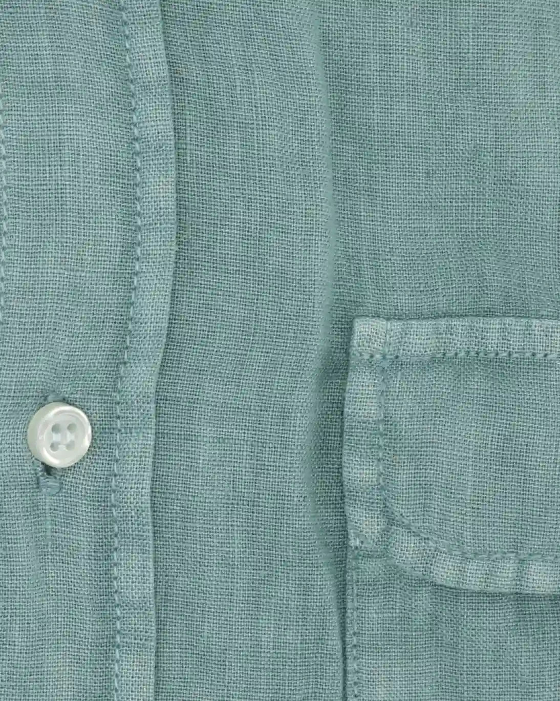 GUAYABERA DE LINO VERDE AGUA SEEMS