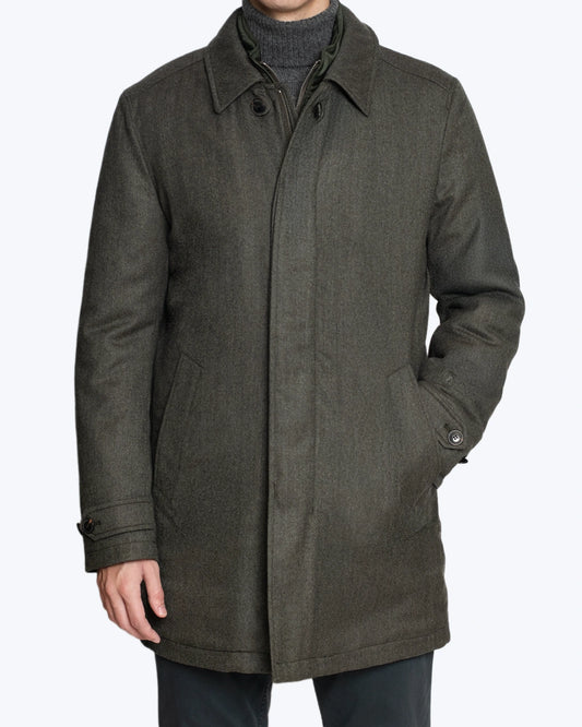 ABRIGO VERDE DE LANA MAXIMILIAN