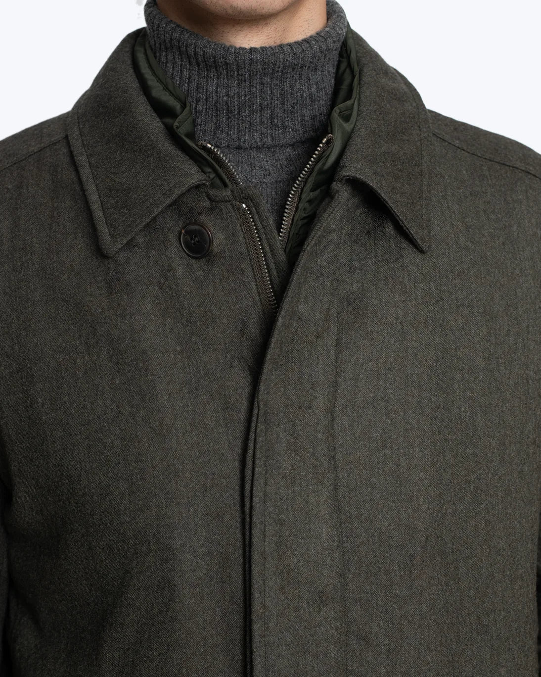 ABRIGO VERDE DE LANA MAXIMILIAN
