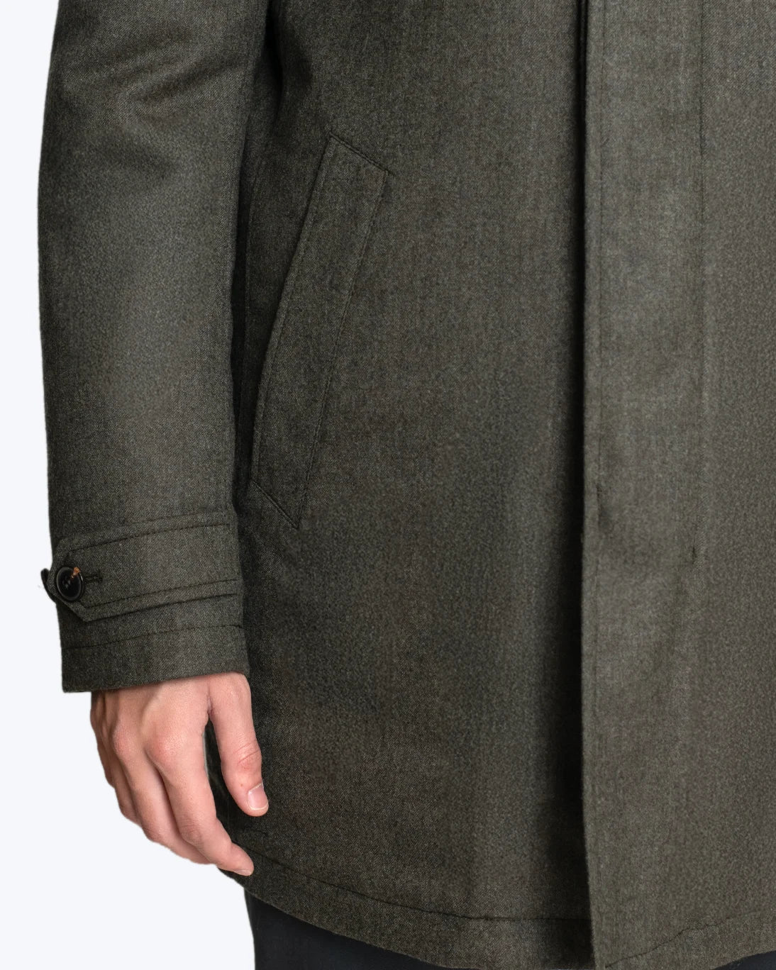ABRIGO VERDE DE LANA MAXIMILIAN