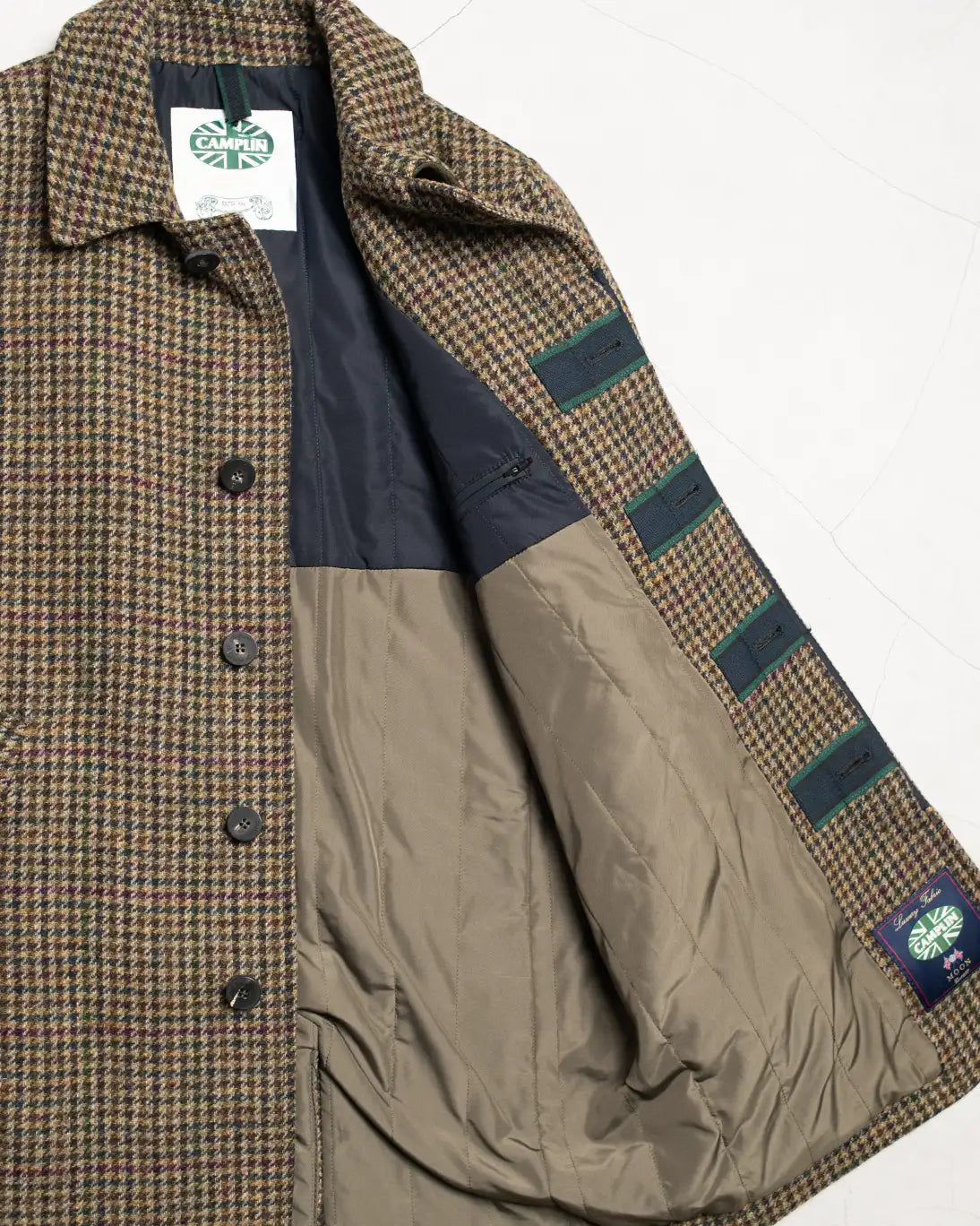 ABRIGO DE CUADROS MARRÓN OLIVA CAMPLIN