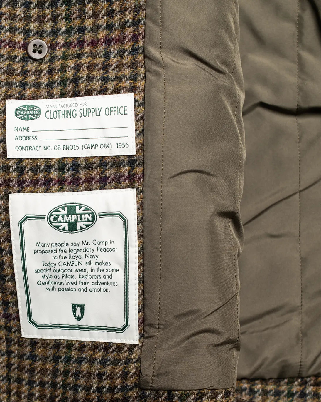 ABRIGO DE CUADROS MARRÓN OLIVA CAMPLIN
