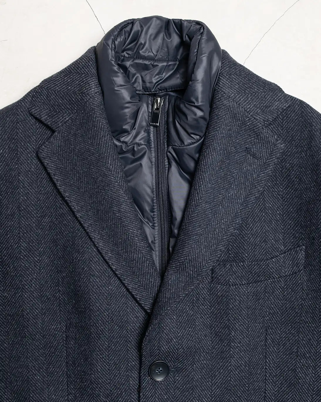 ABRIGO DE ESPIGA NAVY PAOLONI
