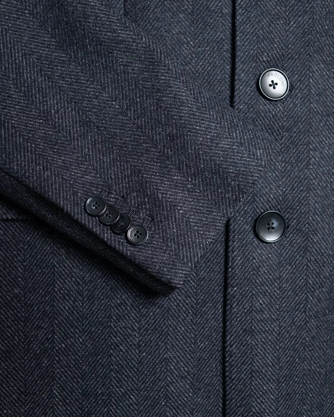 ABRIGO DE ESPIGA NAVY PAOLONI
