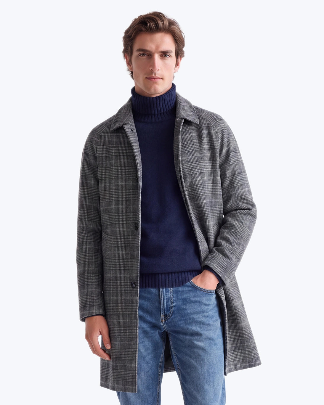 ABRIGO HARTFORD DE CUADROS GRIS