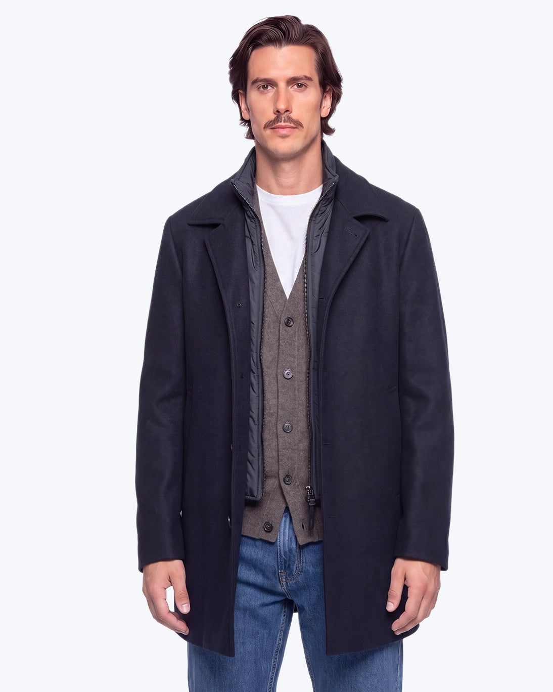 ABRIGO HOMEWARD CON CHALECO INTERIOR NAVY