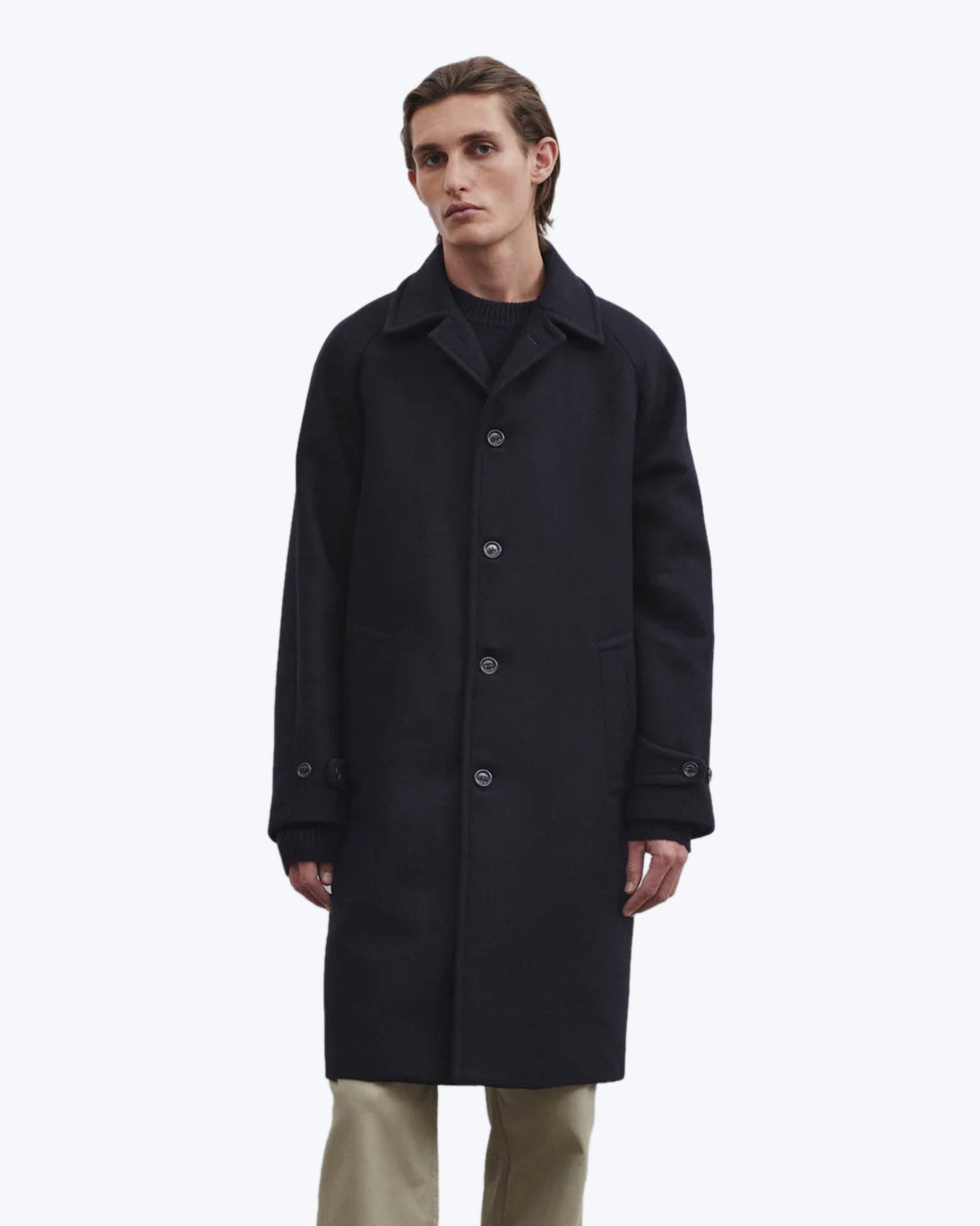 ABRIGO DE LANA NAVY VALSTAR