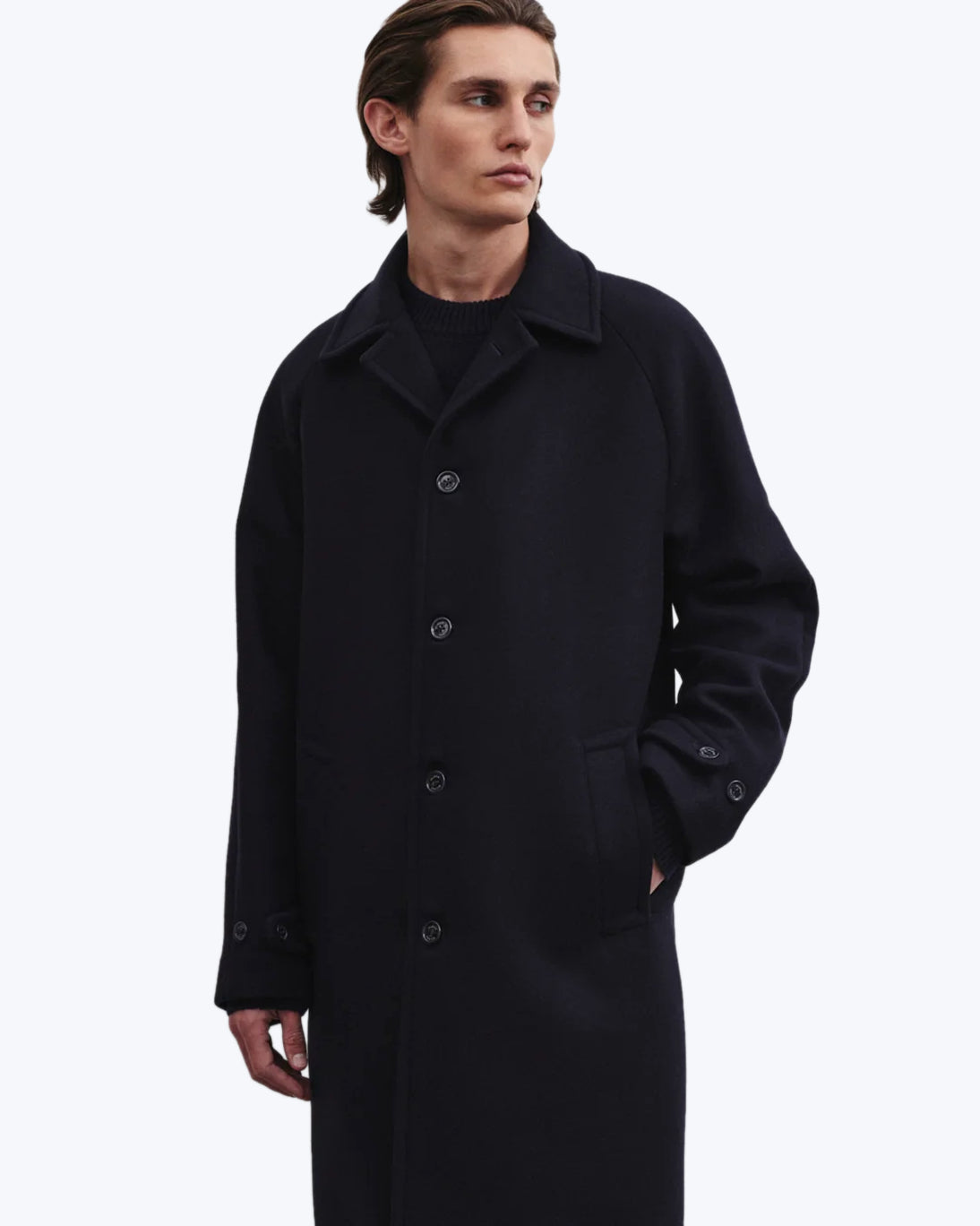 ABRIGO DE LANA NAVY VALSTAR