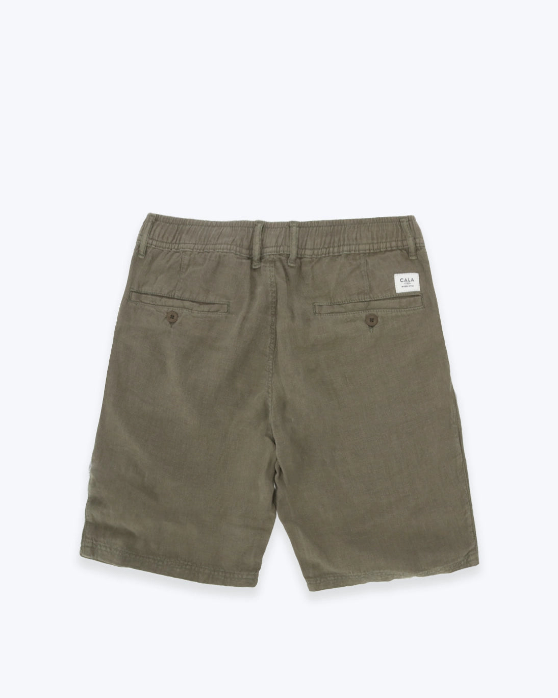 BERMUDAS DE LINO VERDE MILITAR CALA 1789