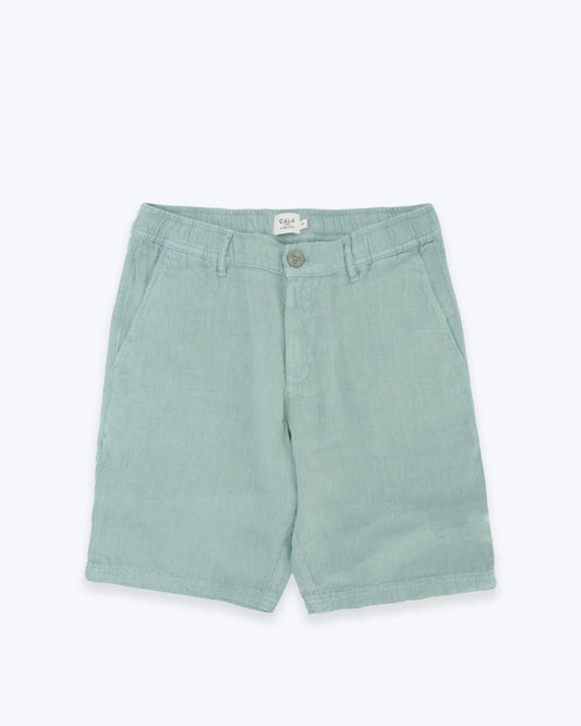 BERMUDAS DE LINO VERDE AGUA CALA 1789