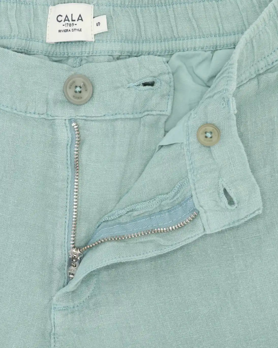 BERMUDAS DE LINO VERDE AGUA CALA 1789