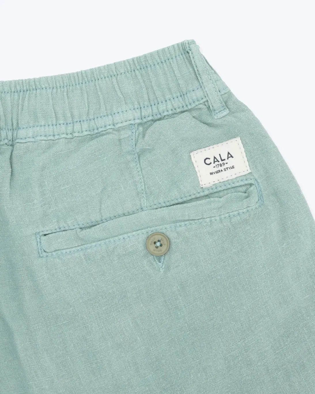 BERMUDAS DE LINO VERDE AGUA CALA 1789