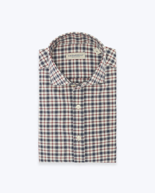 CAMISA DE CUADROS AZULES Y ROJOS GHIRARDELLI