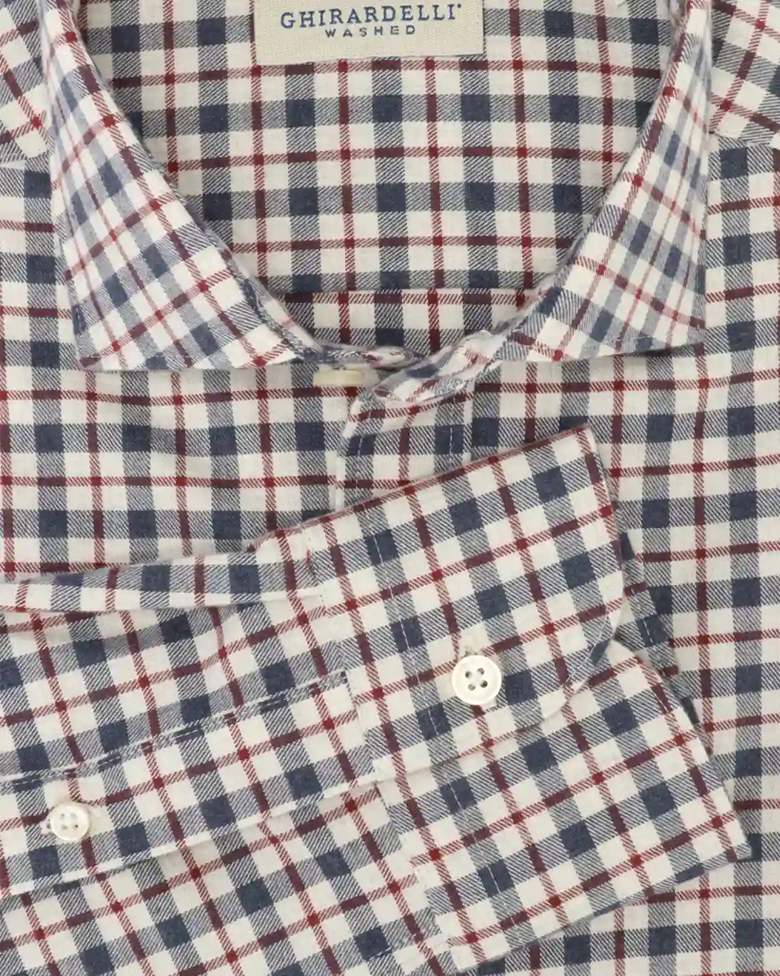 CAMISA DE CUADROS AZULES Y ROJOS GHIRARDELLI