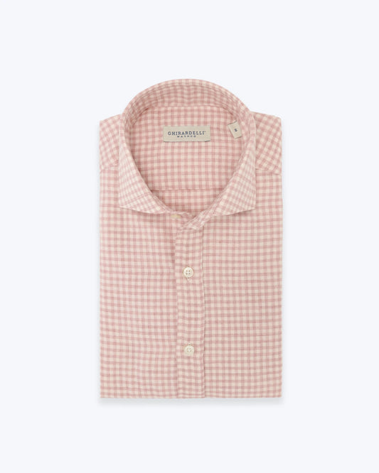 CAMISA DE CUADROS BLANCOS Y ROSAS GHIRARDELLI