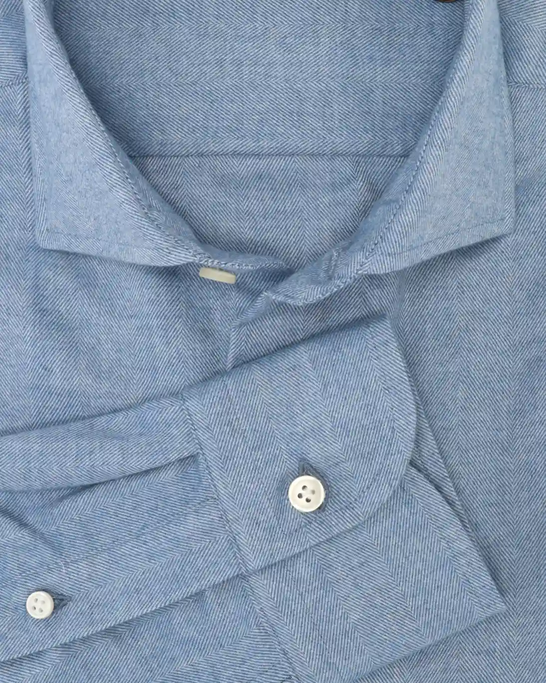 CAMISA DE ESPIGA AZUL DE FRANELA SONRISA