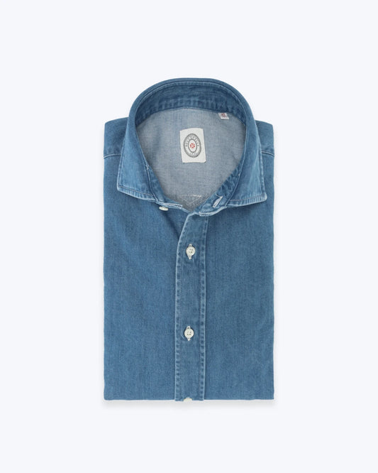 CAMISA GRUESA DENIM OSCURA BOLZONELLA
