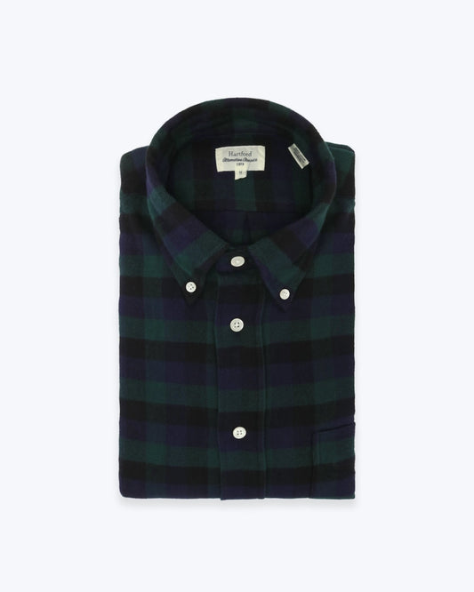 CAMISA ECOCESA AZUL Y VERDE HARTFORD