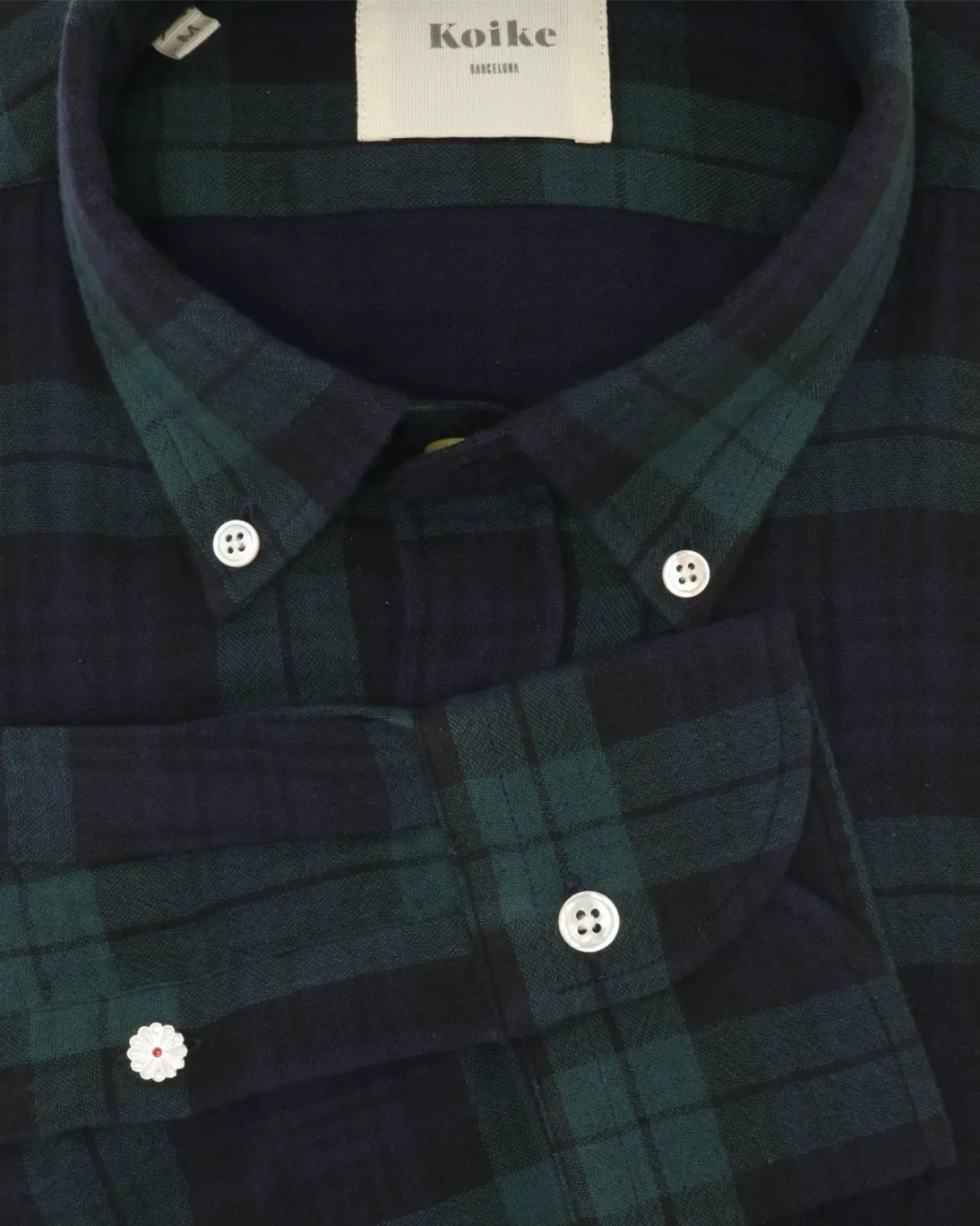 CAMISA ESCOSEA VERDE Y AZUL KOIKE