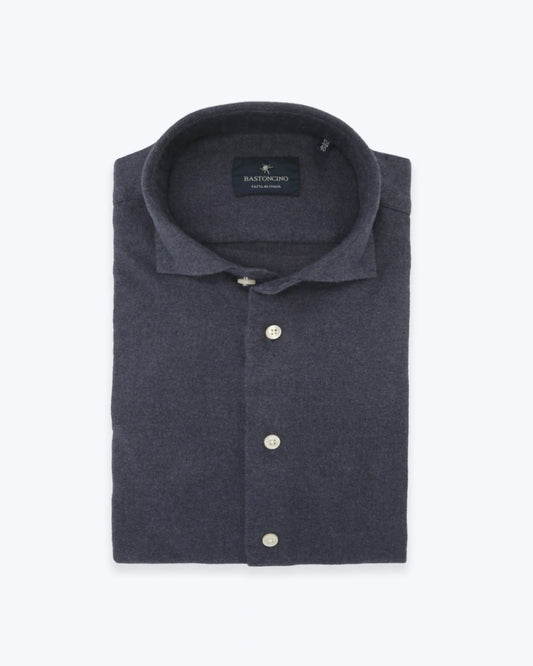 CAMISA AZUL MARINO BASTONCINO