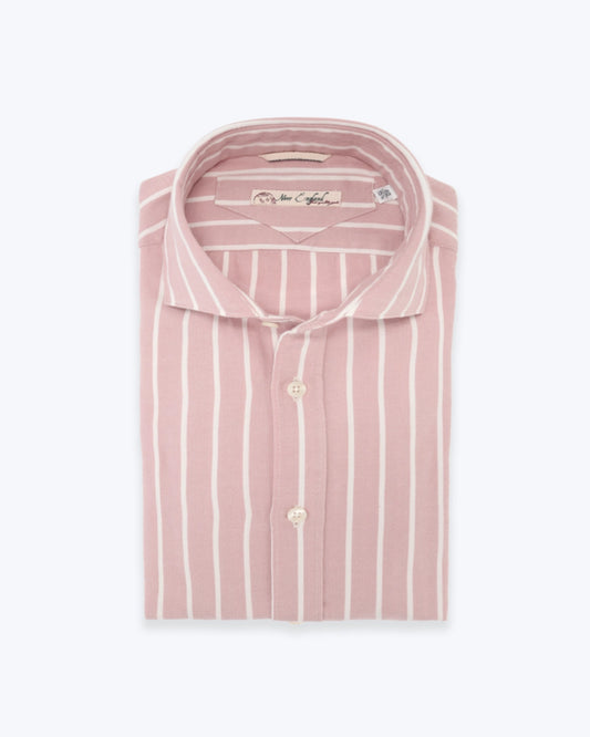 CAMISA ROSA CON RAYAS BLANCAS NEW ENGLAND