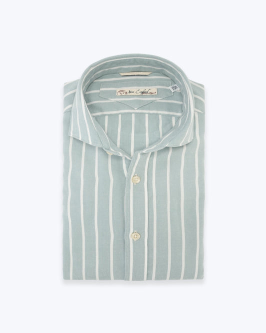 CAMISA RAYAS VERDE AGUA NEW ENGLAND