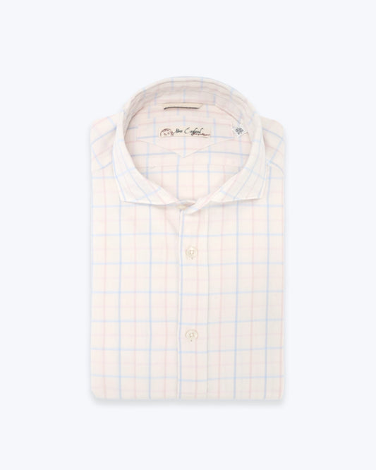 CAMISA BLANCA CON CUADROS NEW ENGLAND