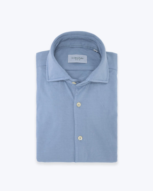 CAMISA JERSEY AZUL CLARO TINTORIA MATTEI