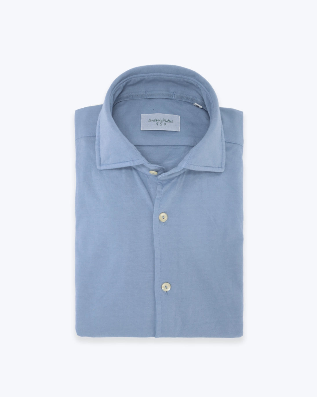 CAMISA JERSEY AZUL CLARO TINTORIA MATTEI