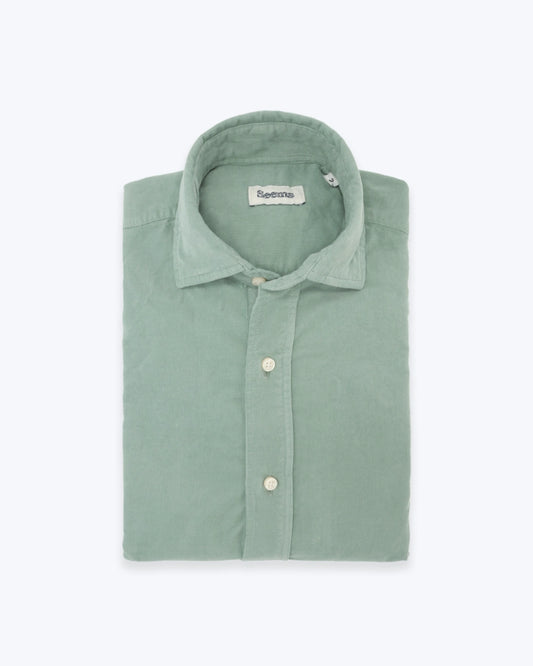 CAMISA DE MICROPANA VERDE CLARO SEEMS