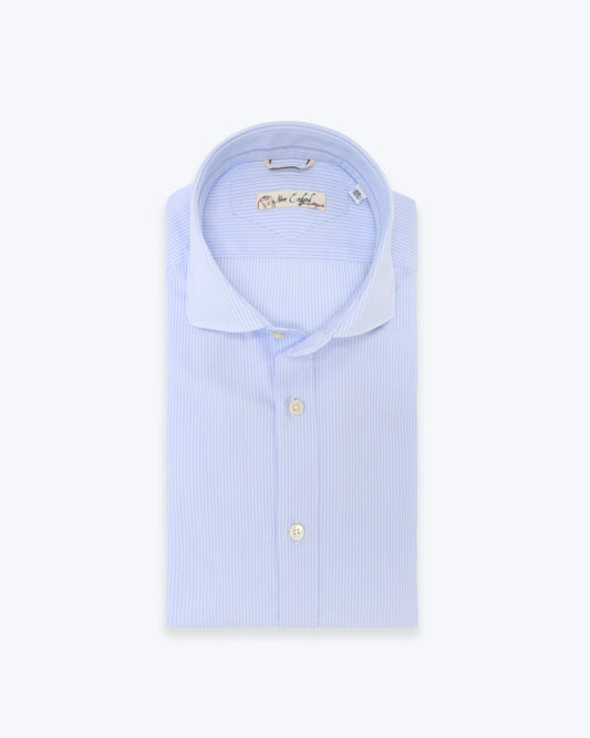 CAMISA AZUL DE RAYAS FINAS NEW ENGLAND