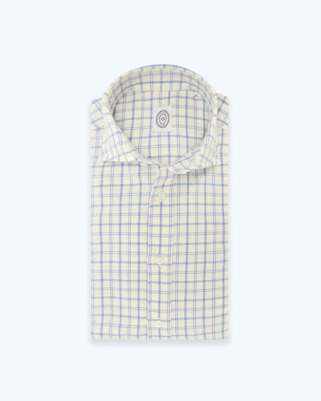 CAMISA BEIGE CON CUADROS BOLZONELLA