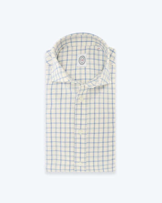 CAMISA BEIGE CON CUADROS BOLZONELLA