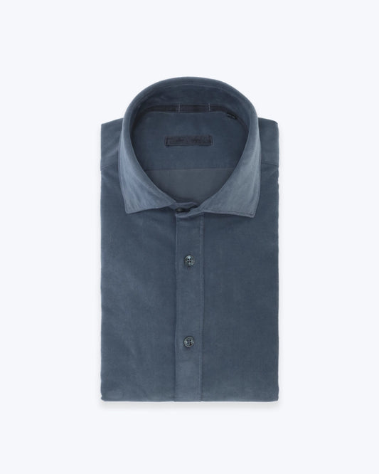 CAMISA MICROPANA AZUL NEW ENGLAND