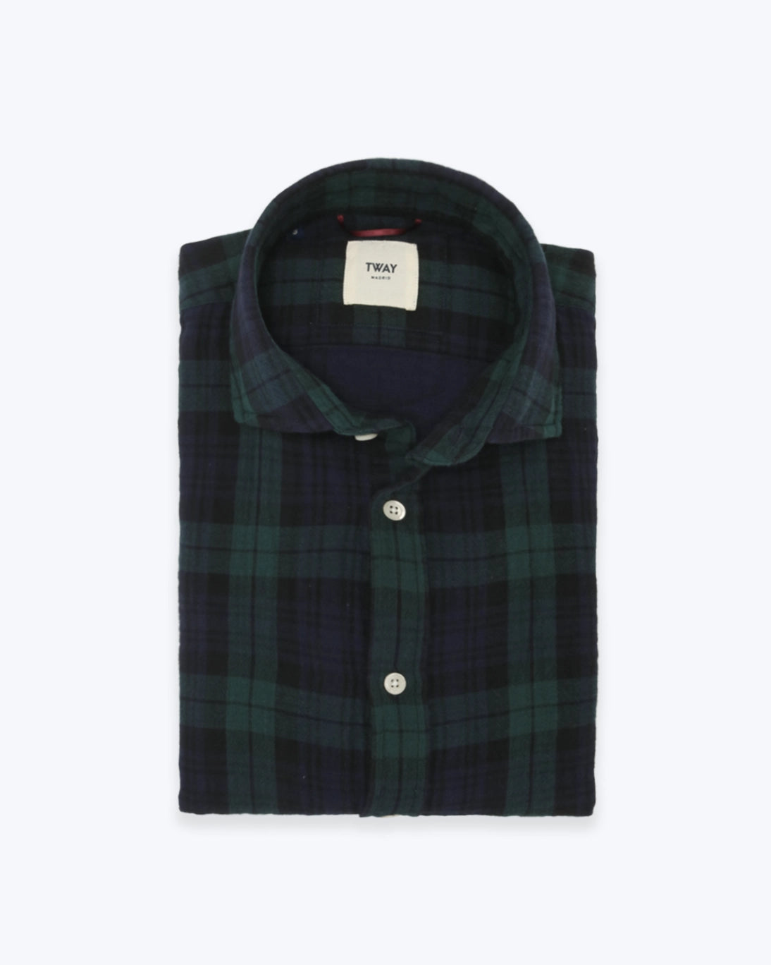 CAMISA ESCOCESA AZUL Y VERDE TWAY