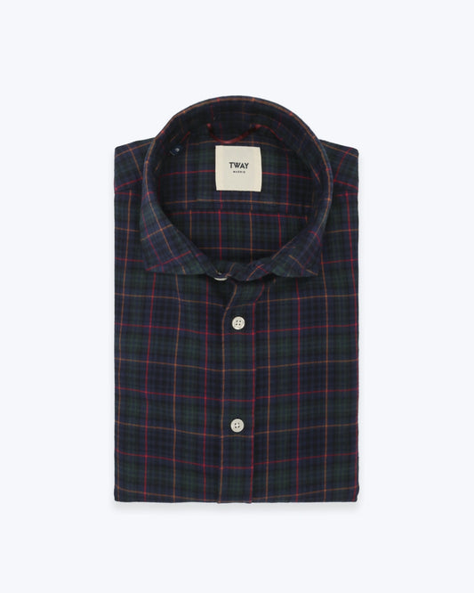 CAMISA ESCOCESA AZUL TWAY