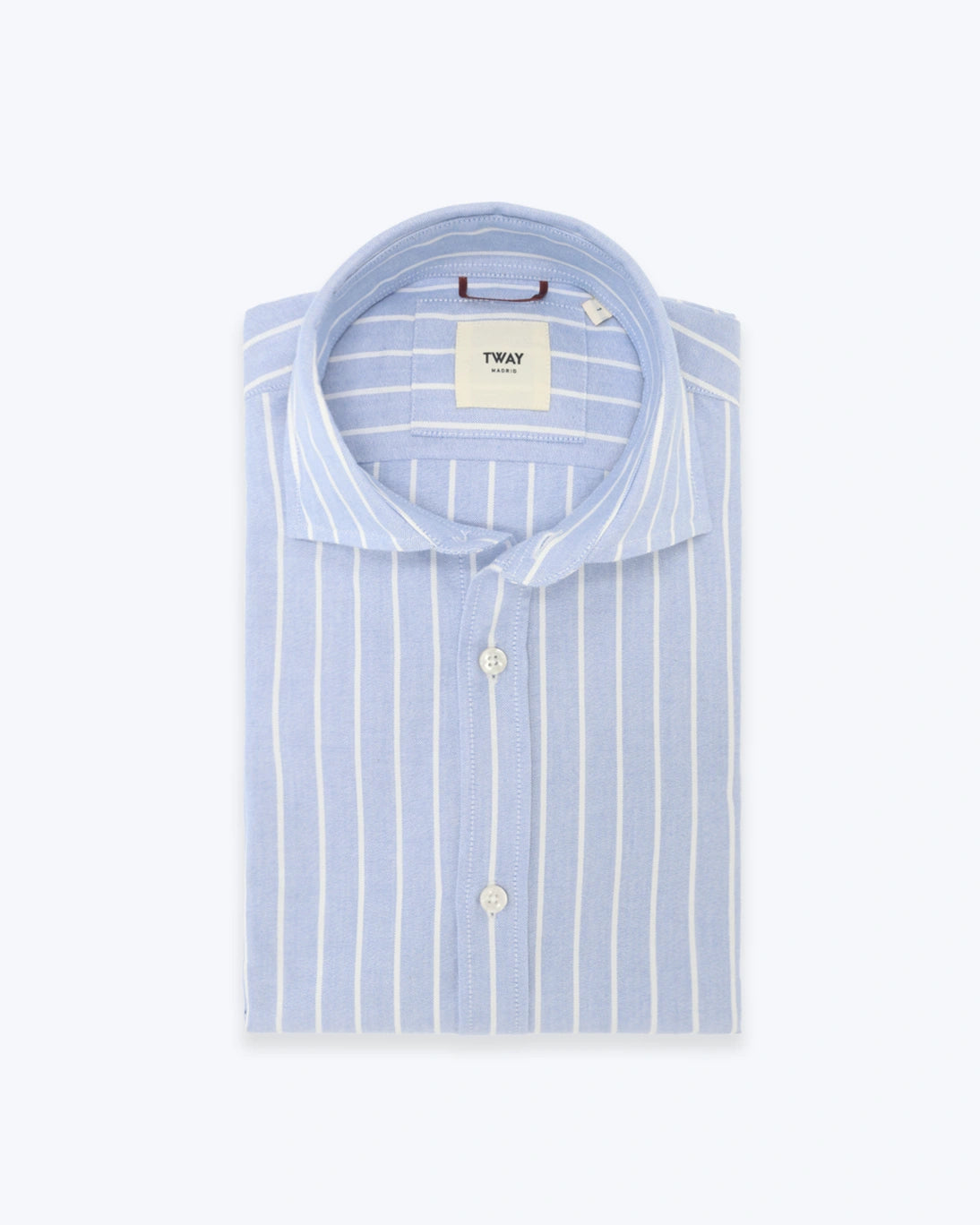 CAMISA AZUL CON RAYAS BLANCAS TWAY